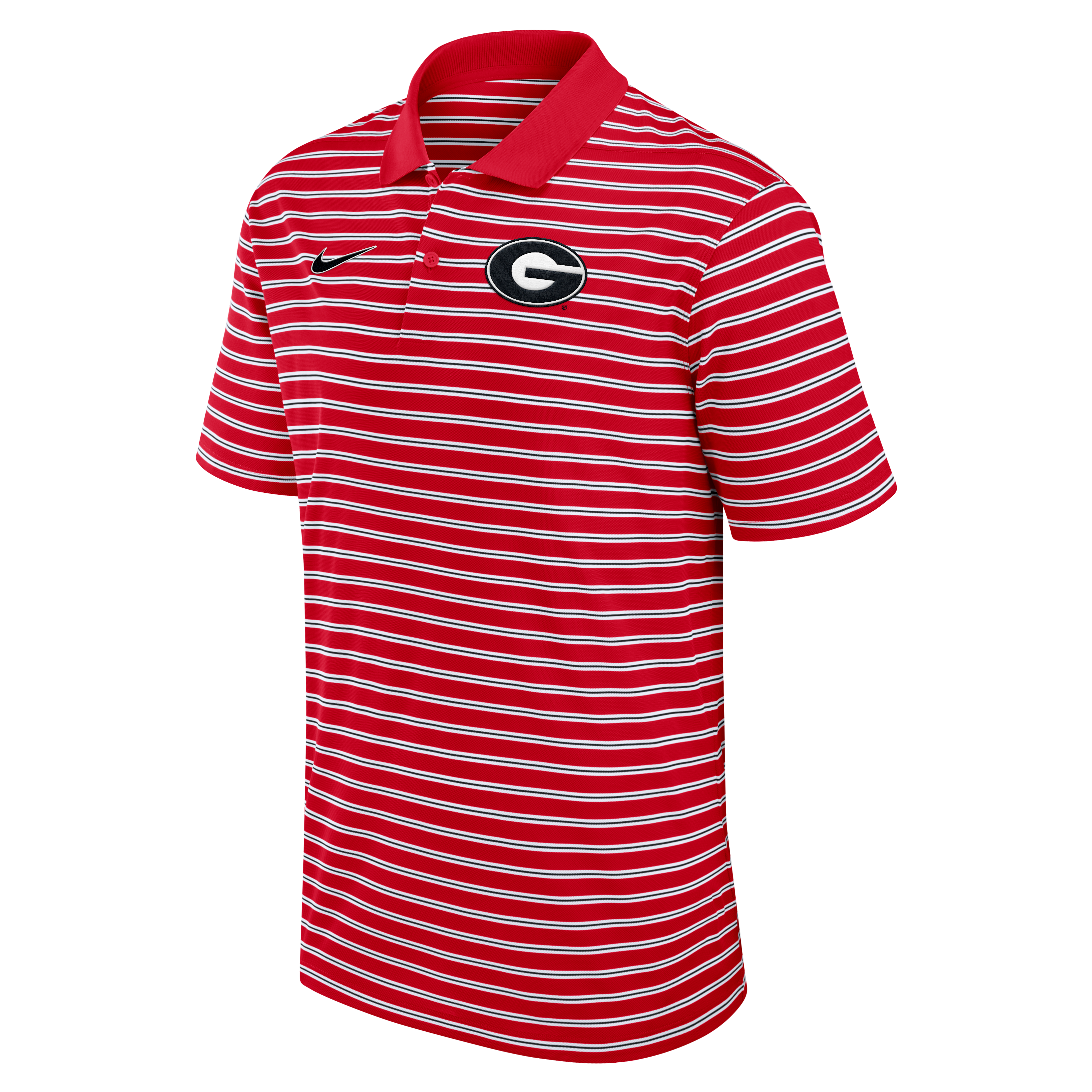 Nike Men's Georgia Bulldogs Striped Polo-Red